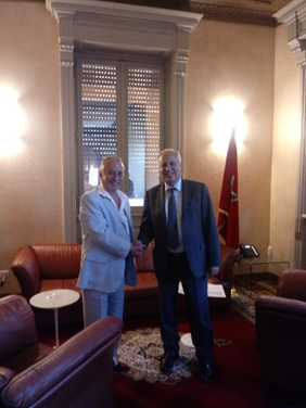 Il Presidente Unicral  Cav. Francesco Blandini L’ambasciatore del Marocco   Hassan Abouyoub